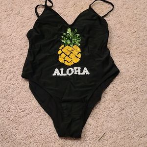 Aloha Pineapple One Piece Swimsuit